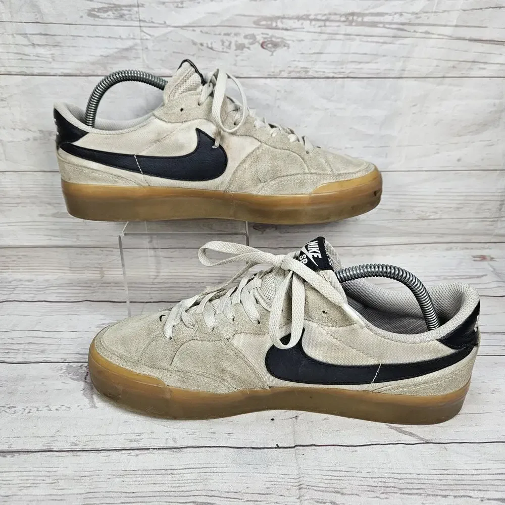 Nike Zoom Pogo Plus SB White Black Gum Women’s 10.5 DR9114-101 *Dingy *Stained